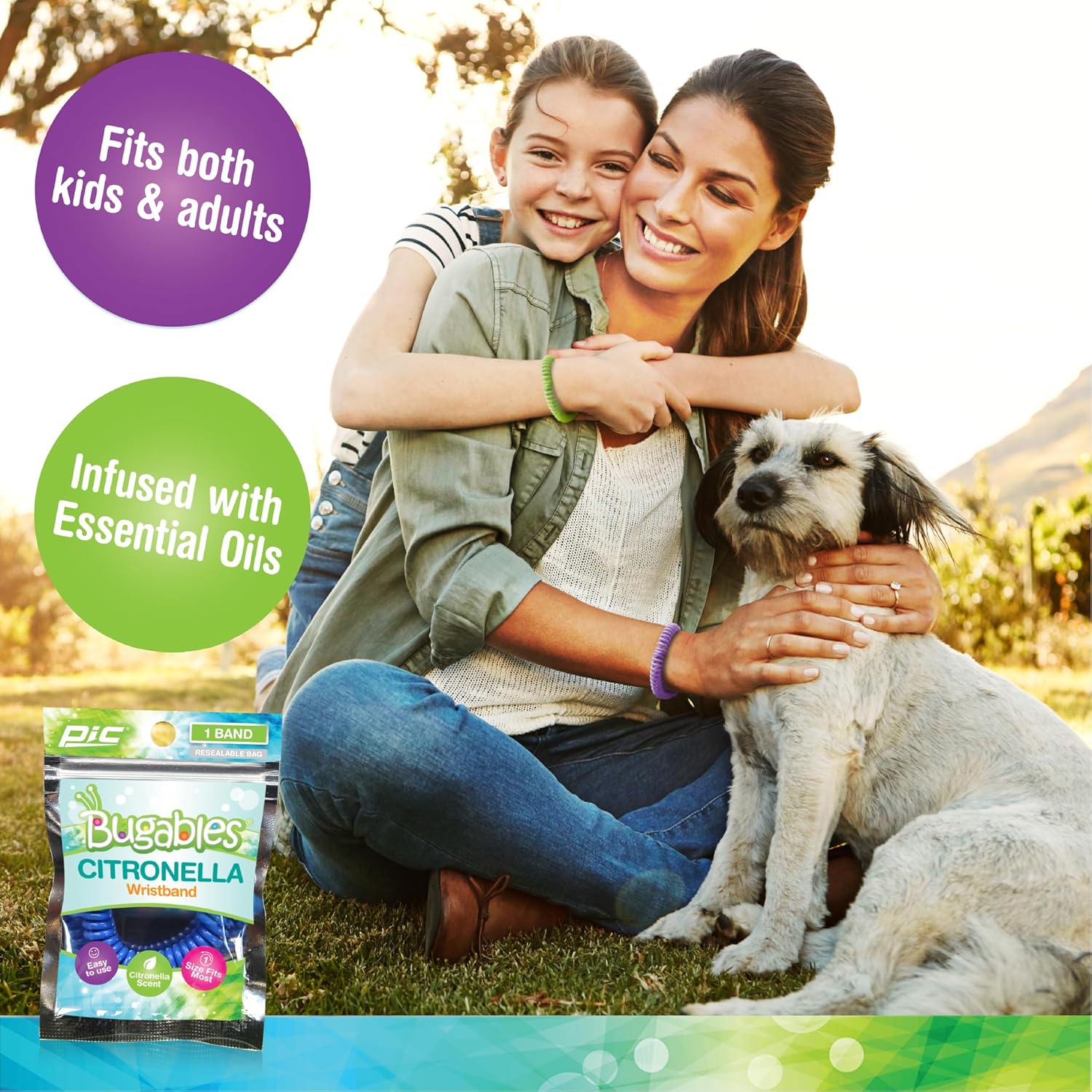 PIC Bugables Citronella Scented Coil Wristbands, Reusable and Resealable, One Size Fits All (Pack of 10) - Image 3