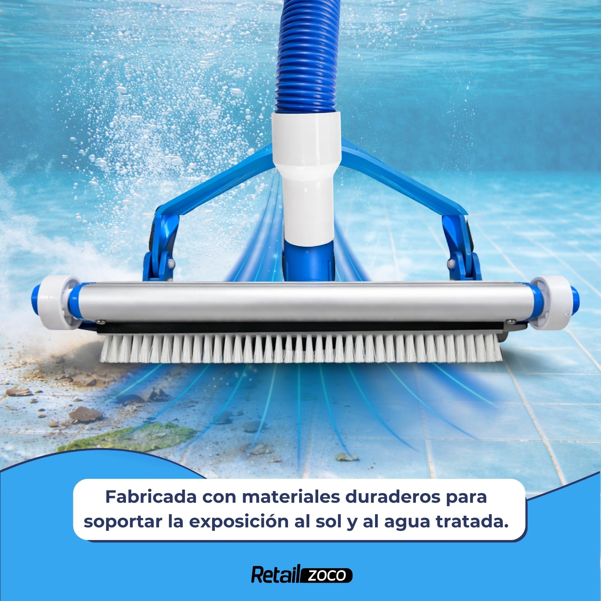 Manguera flotante de piscina, Manguera limpiafondos, Manguera Piscina, Resistente a los rayos UV, Apto para todo tipo de piscinas, Diámetro ø de 38 mm, Longitud 8 Metros