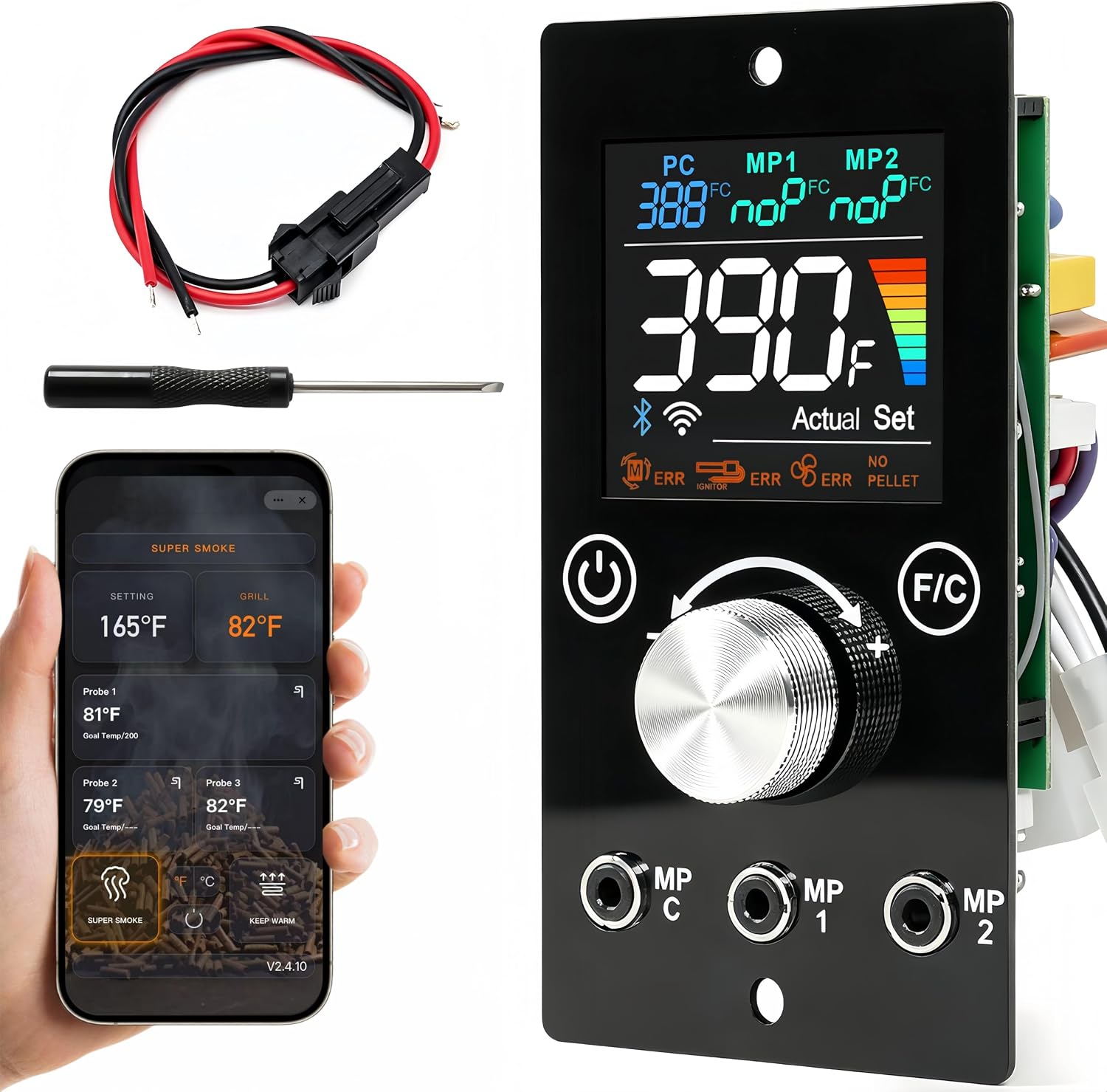Universal WiFi Controller for Pit Boss Traeger Pellet Grills Control Board Panel Replacement Parts