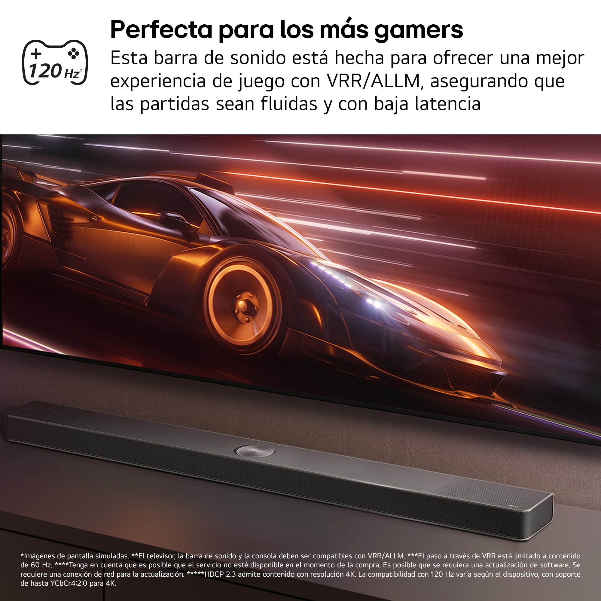 LG S70TY - Barra de Sonido Inteligente, 400W, 3.1.1 Canales, Sonido Envolvente Dolby Atmos y DTS, Amplia Conectividad, Bluetooth, USB, Entrada Óptica, Negro