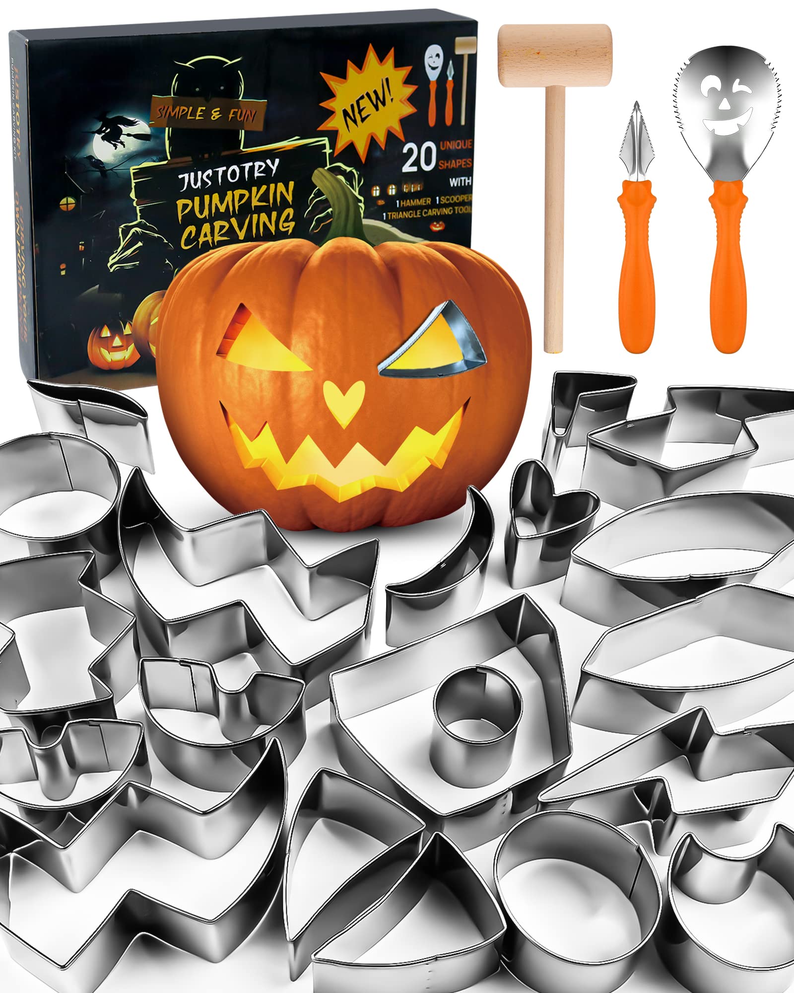 Buy Pumpkin Carving Kit with Hammer Safe for kids, Halloween Pumpkin