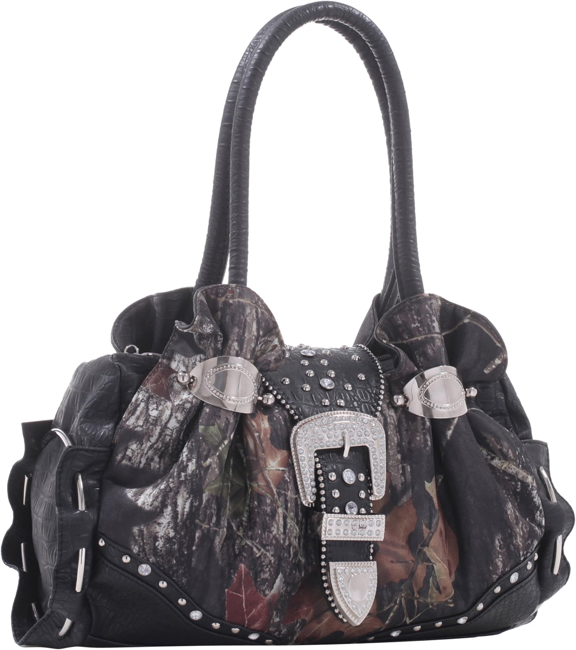 Emperia Taylor Mossy Oak Buckle Hobo with Rhinestones