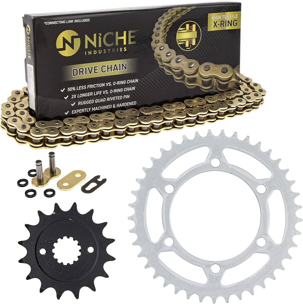 NICHE Drive Sprocket Chain Combo for Kawasaki Ninja 500 EX500