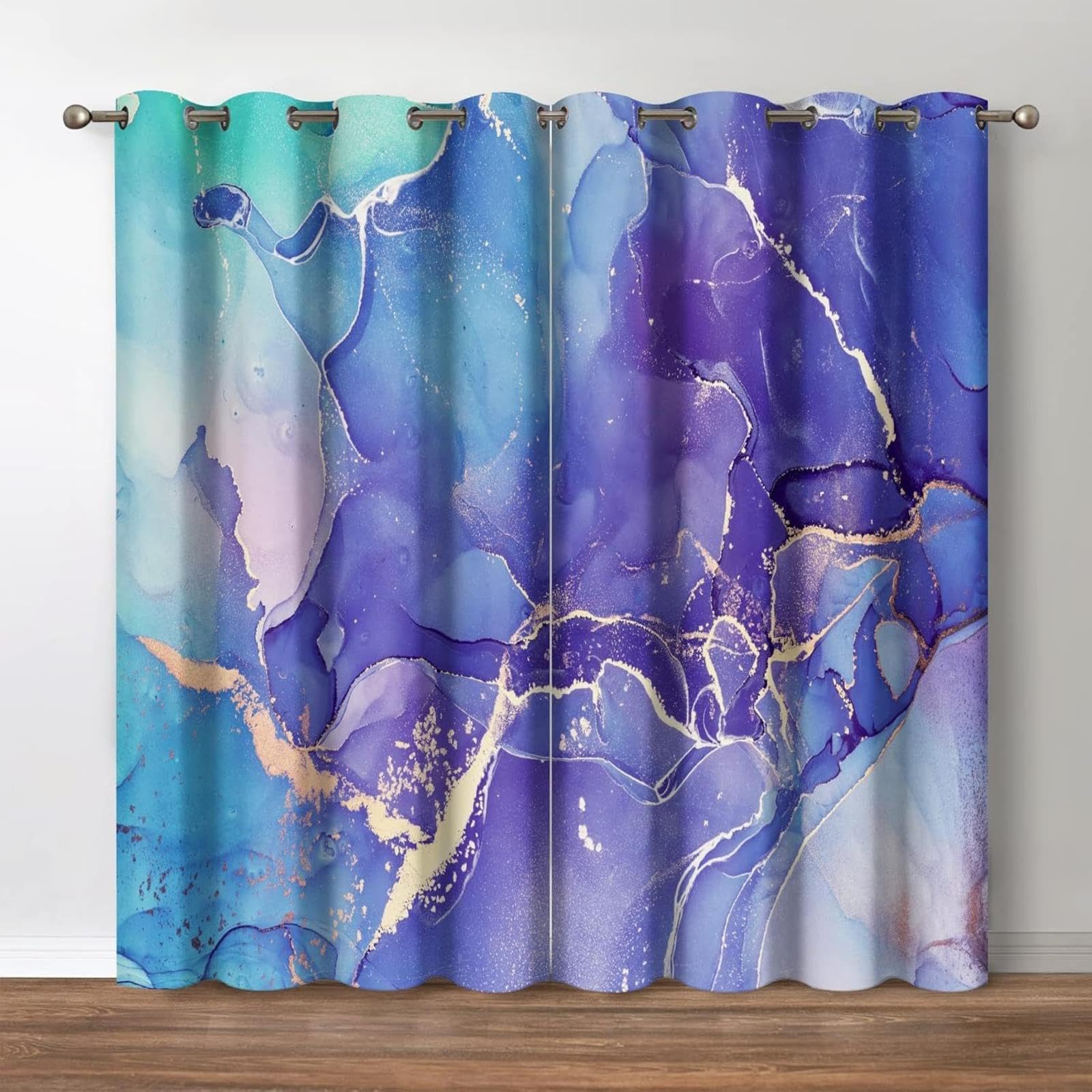 XIANGPEIFBH Purple fantasy curtains, Darkening Blackout Window Treatment for Living Room And Bedroom, Perfect for Home Simple Decor 85(W) x(H) 200cmx2pcs
