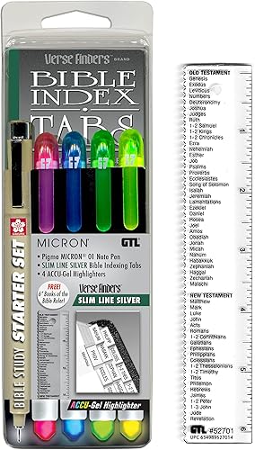 Vista 15 de G.T. Luscombe Company, Inc. Accu-Gel - Resaltador de la Biblia, Pigma Micron Bible Study Starter Set – Pestañas bíblicas para niños Tinta