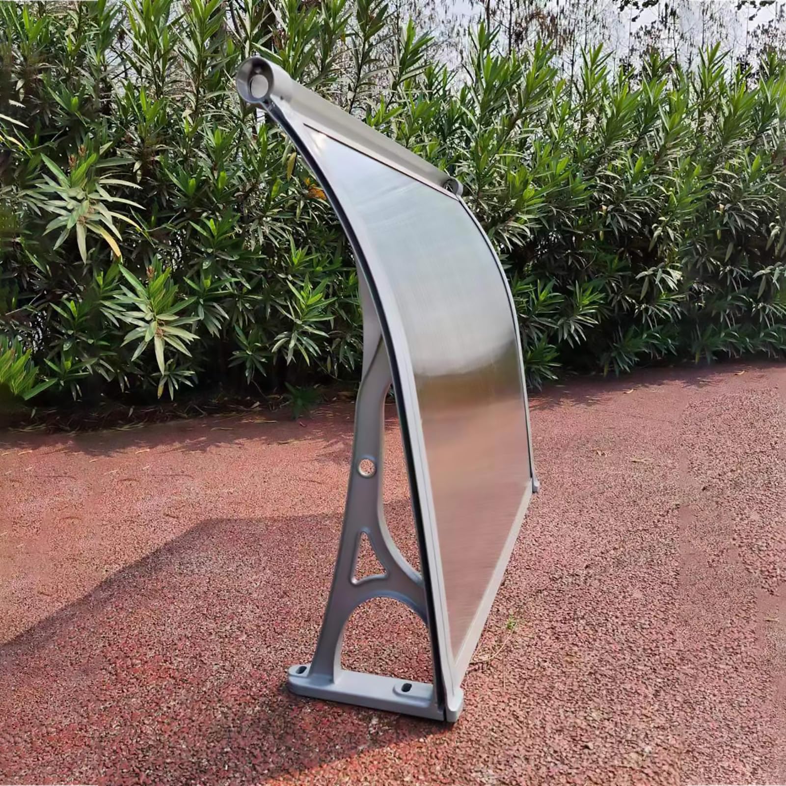 Auvent de terrasse anti-UV et pluie en polycarbonate translucide pour façade