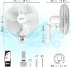 Duronic FN55 WE Wall Fan 60 W 5 شفرات، رأس متأرجح 40 سم مع مؤقت 3 سرعات للتحكم عن بعد قوي وصامت موتور انزلاق قوس الجدار قابل للإزالة على الذبابة