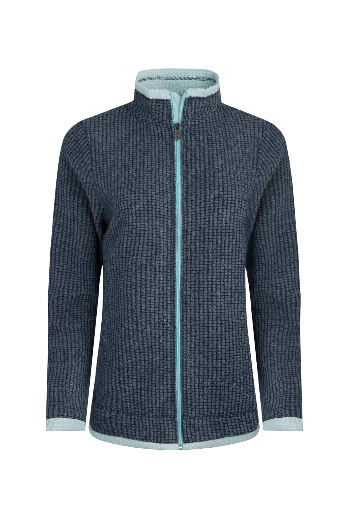 Weird Fish Women's Rich Navy Ariana Eco Full Zip Grid Fleece Size 22
