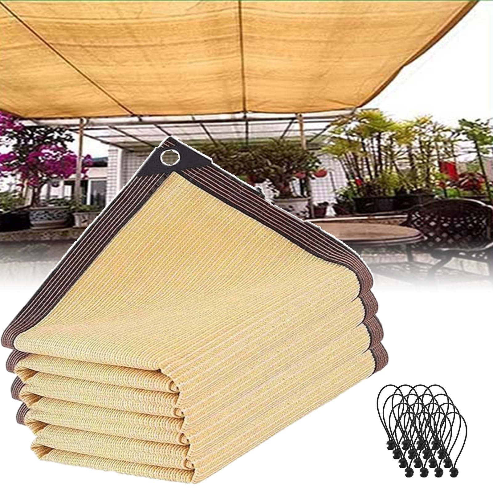 Housse de rechange imperméable en tissu durable pour grands cadres de terrasse extérieurs
