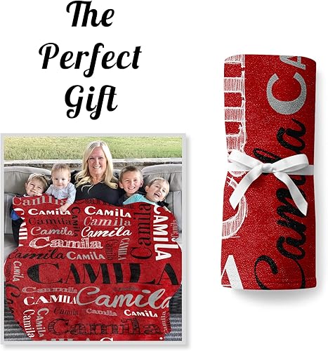 Miniatura 78 de Mantas personalizadas con nombre para niños, mantas de bebé personalizadas para niños y niñas, manta de nombre personalizada súper suave para niños