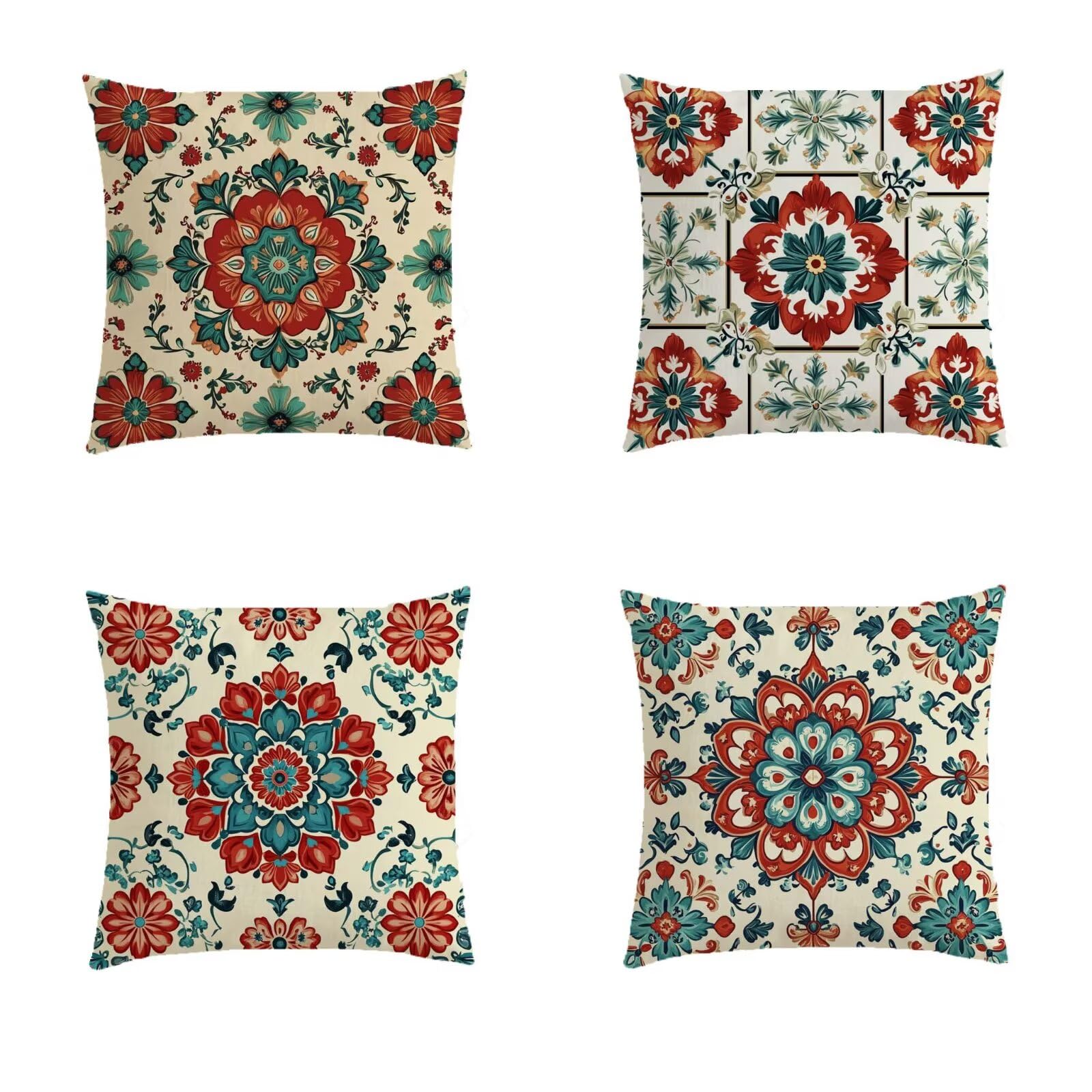 Housse coussin 80x80cm bohème étanche pour embellir votre salon de jardin