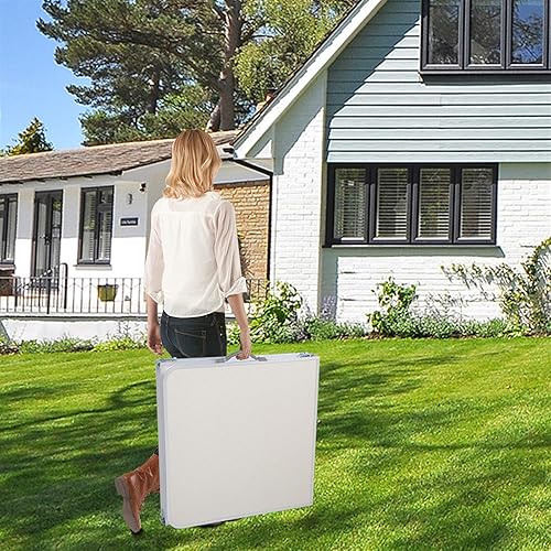 Miniatura 5 de Savins gt1-ly - Mesa plegable de aleación de aluminio para el hogar, 70.9 x 23.6 x 27.6 in, adecuada para reuniones familiares, picnics, viajes de