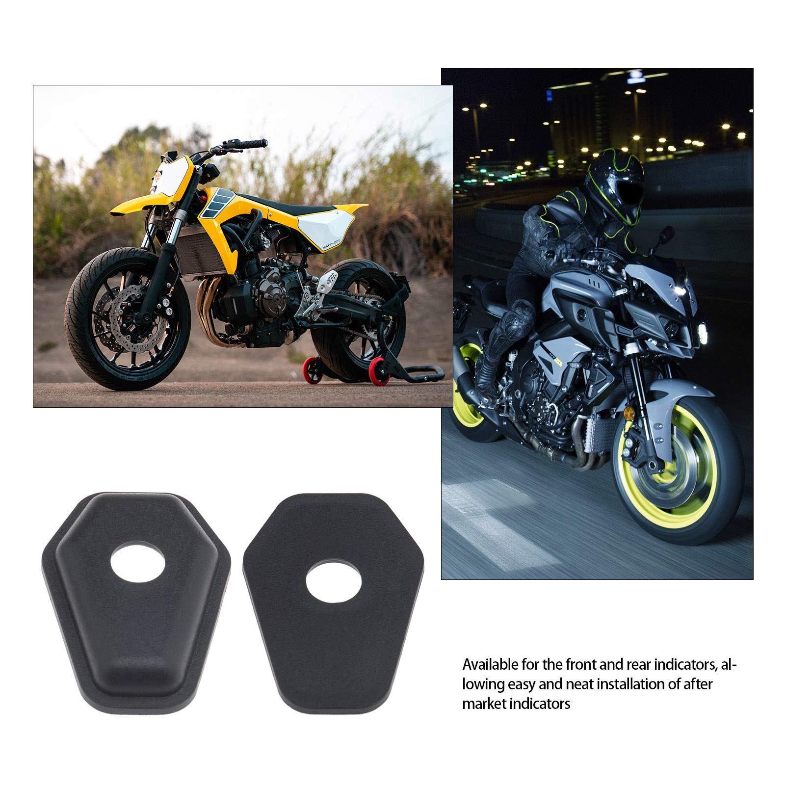 Jeu De Plaques D'adaptation Carbone Pour Clignotants Suzuki GSF, GSX-R, SV – Neuf