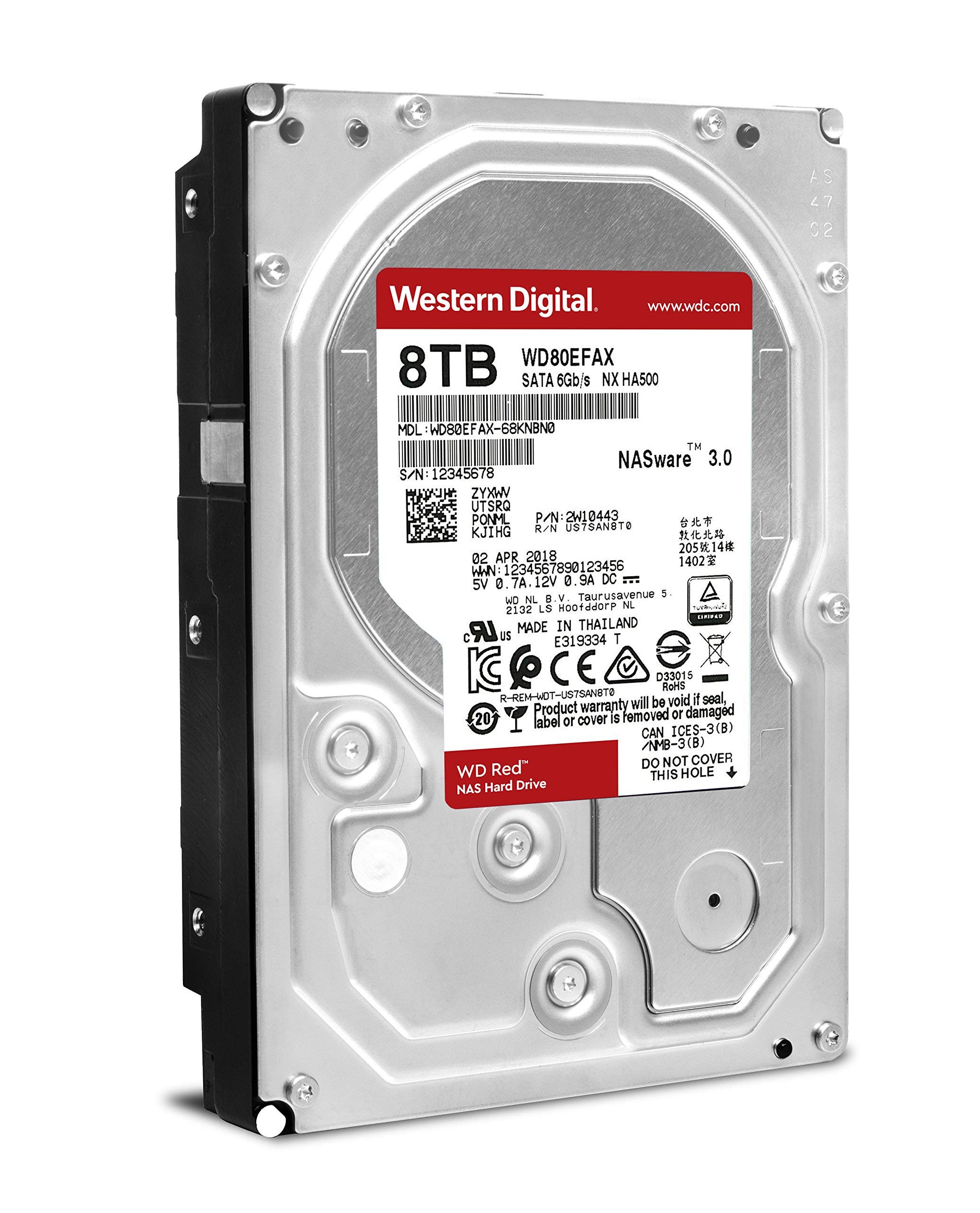 Amazon | Western Digital Bare Drives WD Red 8TB NASハードディスク