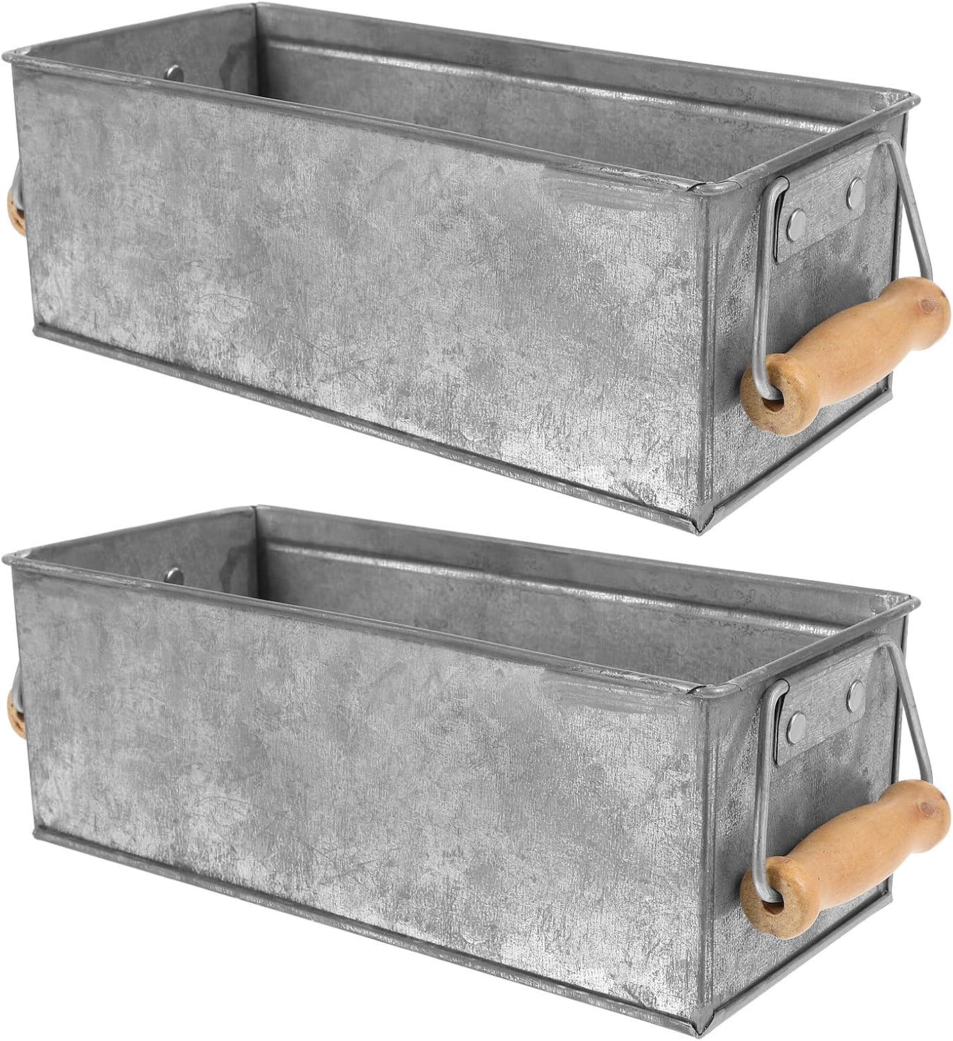 Toyvian 2pcs Iron Soap Box Garden Storage Container for Home and Garden Use