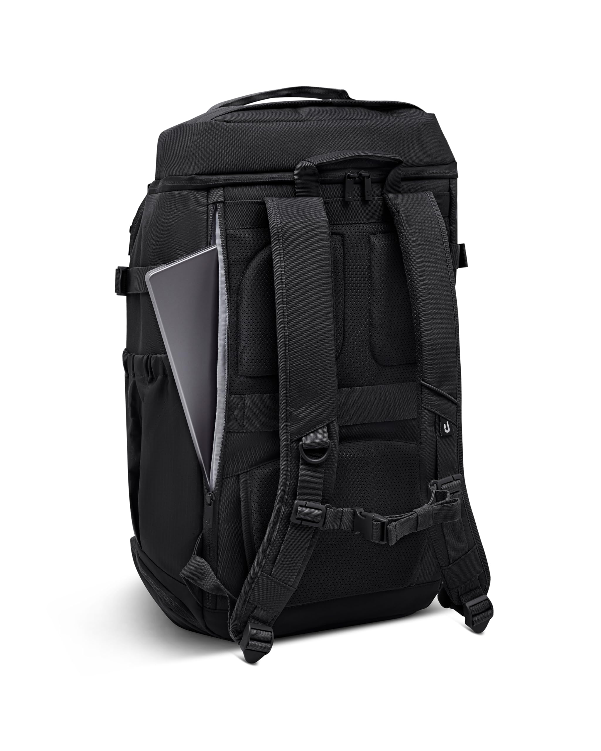 Johnny Urban Reiserucksack Schwarz - Kian Large - Rucksack Handgepäck Flugzeug für Damen & Herren - Großer Travel Tagesrucksack mit 16 Zoll Laptopfach - Reisetasche 25l