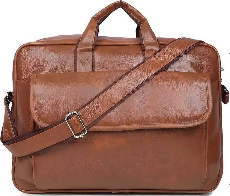 Faux Leather Laptop Bag