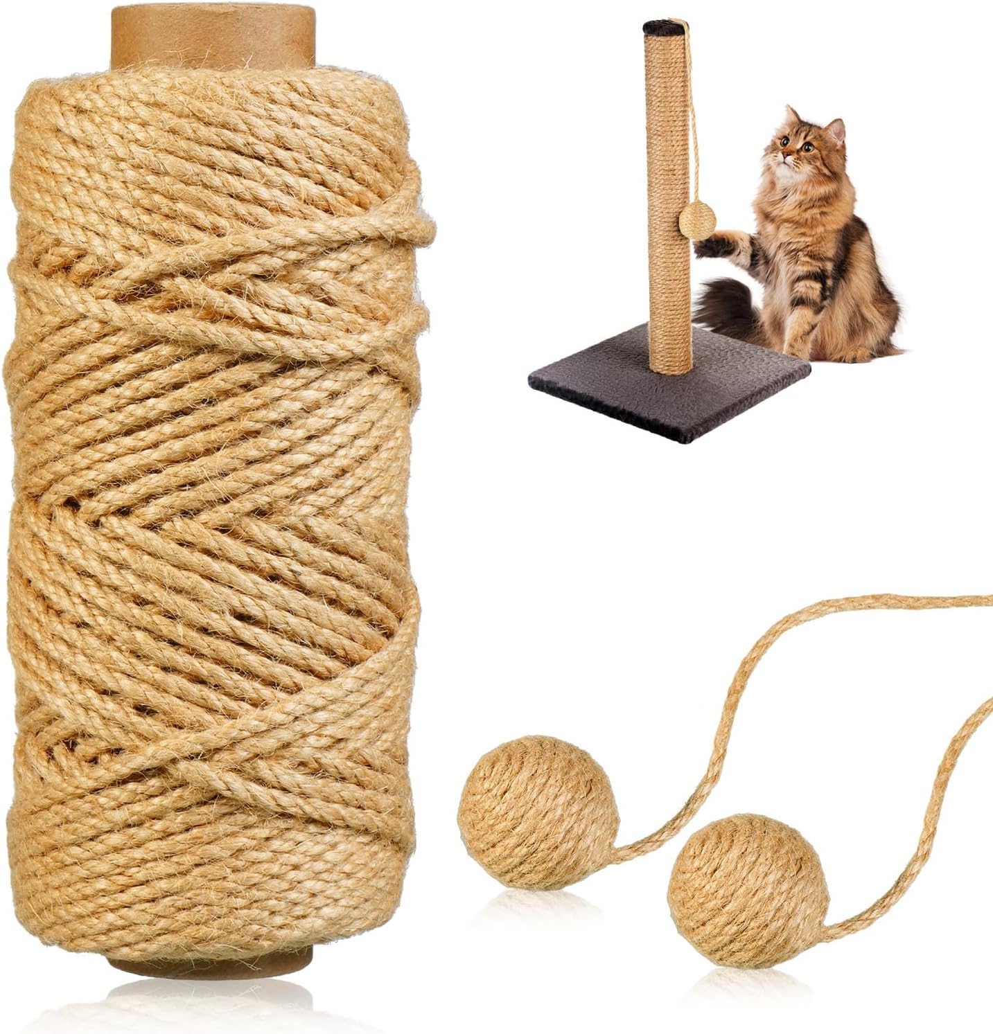 Jartfaui Sisal Rope 164FT Cat Tree Scratching Post