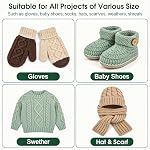 Guclud 4-inch Ensemble d'aiguilles de tricot circulaire interchangeables US 2,5-15 (3,0-10 mm) Exclusivité 13 Paires d'aiguilles circulaires métalliques 4 Câbles (16", 24", 32", et 40"), Accessoires & Affaire (verte)