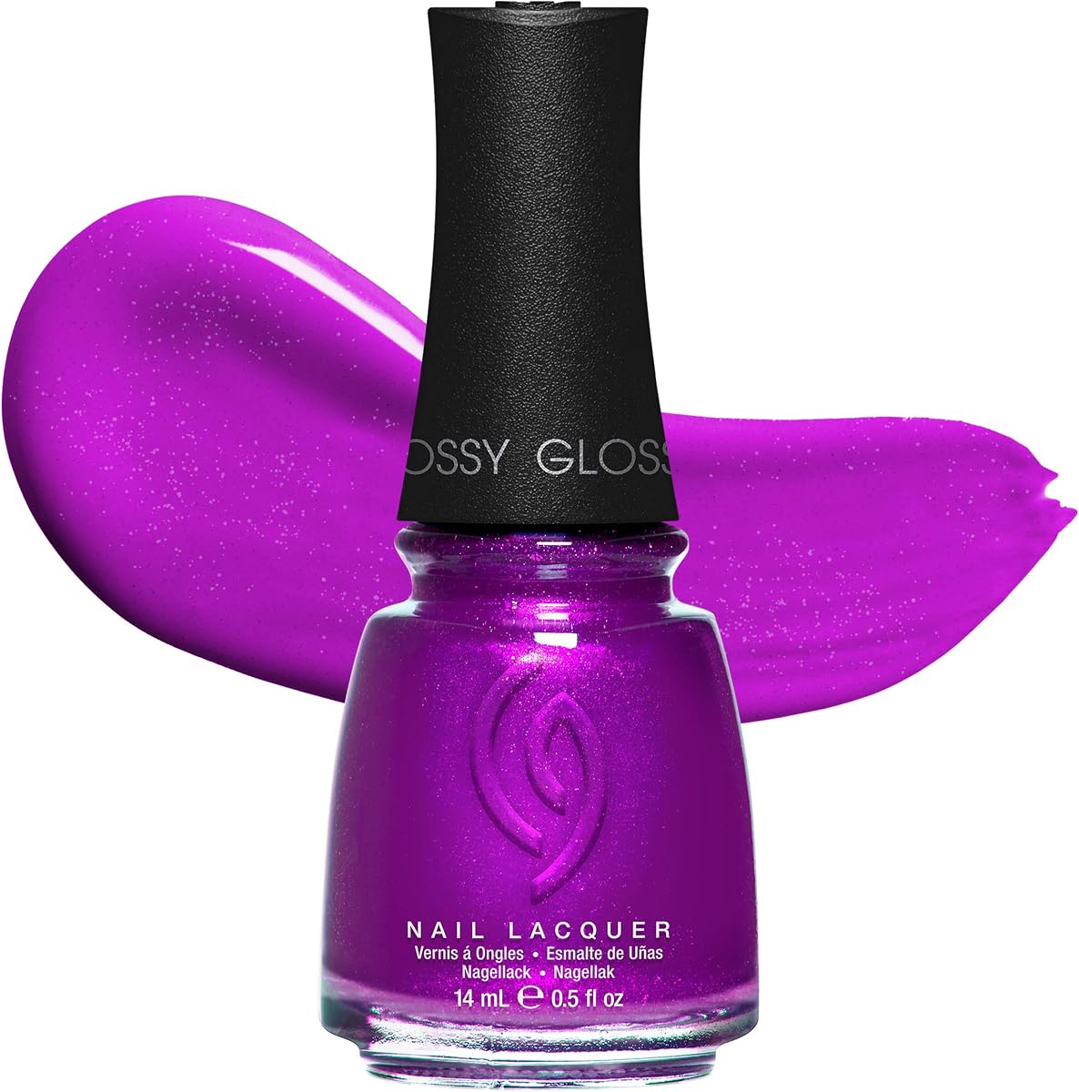 China Glaze CG Laca de uñas Summer Reign – Esmalte de uñas morado vivo, secado rápido, resistente a astillas, brillante para salón y manicura de bricolaje, 0.5 fl oz