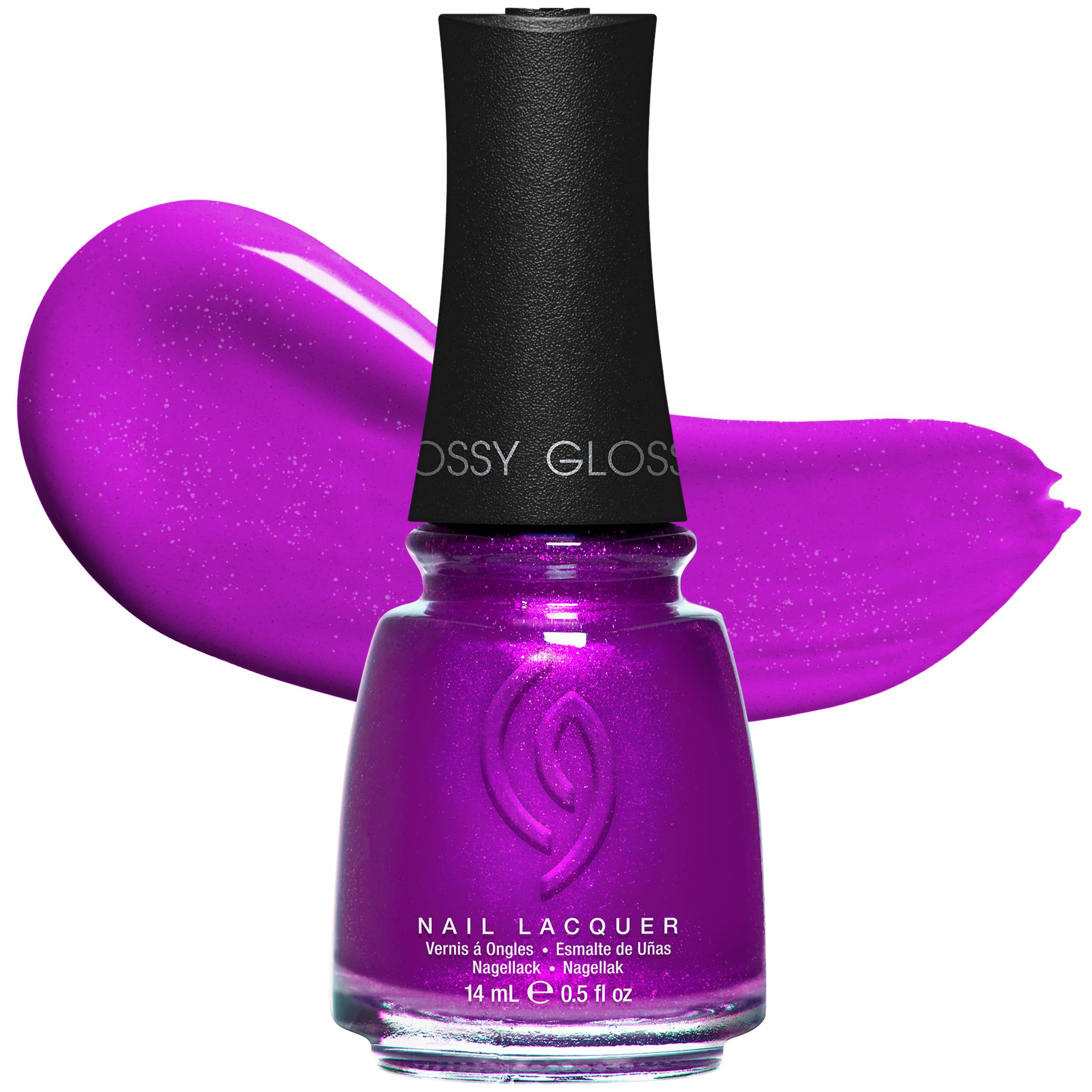 CG Nail Polish Summer Reign – Metallic Purple Shimmer for DIY Manicure, Chip-Resistant, High Shine Finish, 0.5 fl oz