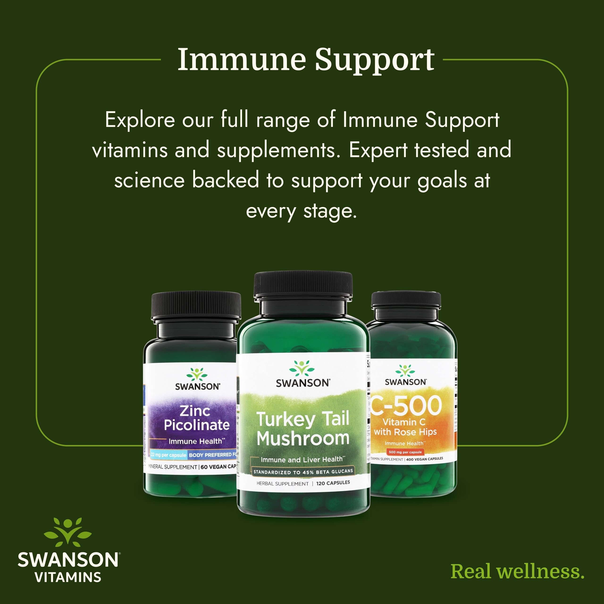 Swanson Turkey Tail Mushroom Herbal Supplement, 500 mg, 120 Capsules — Amazon image 6
