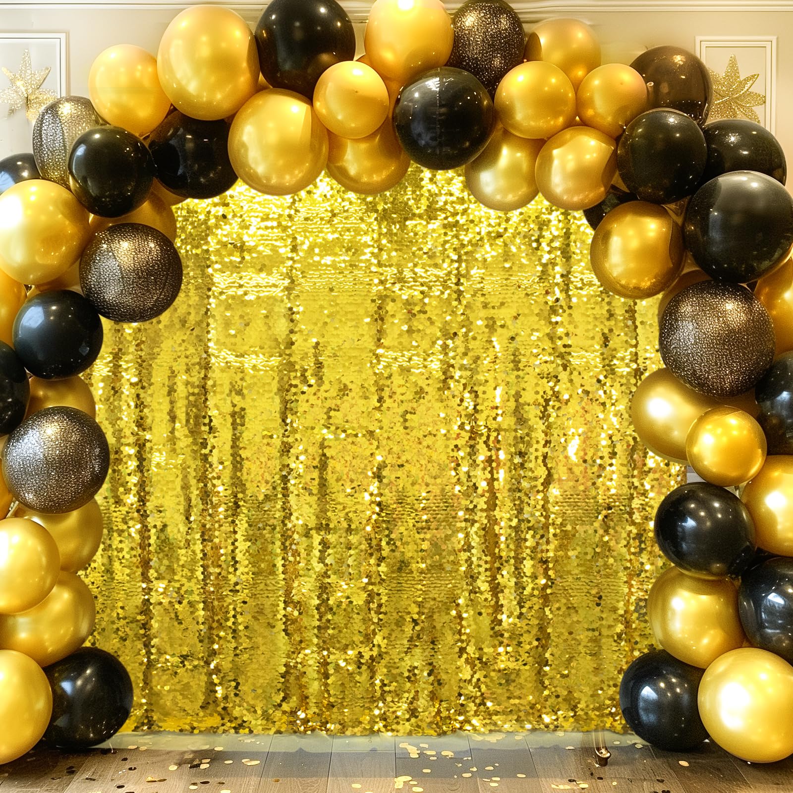Sfondo da parete con paillettes dorate luccicanti sfondo glitter tenda per decorazioni per feste di compleanno matrimonio sfondo fotografico scintillante