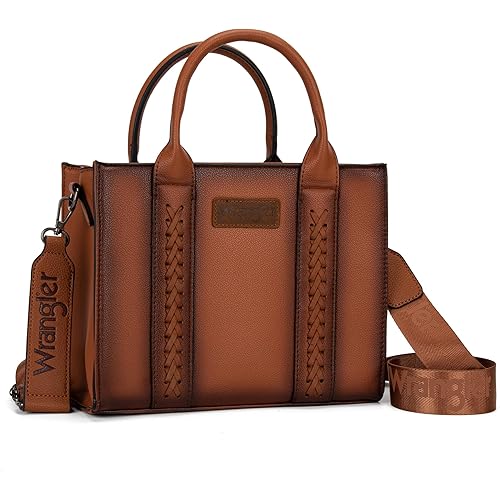 Wrangler Medium Tote Bag for Women Designer Satchel Handbags Top-handle Purses with Strap