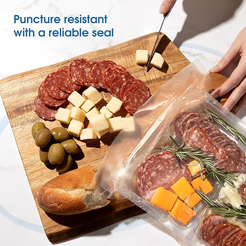 Miniatura 5 de Spartan Industrial - Bolsas pequeñas de sellado al vacío de 4 x 7 pulgadas para almacenamiento de alimentos, congelador, preparación de comidas,