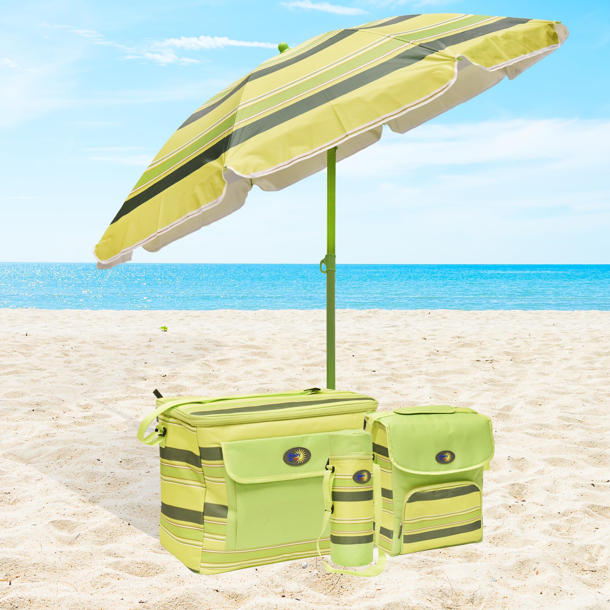 OMBRELLONE DA SPIAGGIA OXFORD DIAMETRO 200cm VERDE