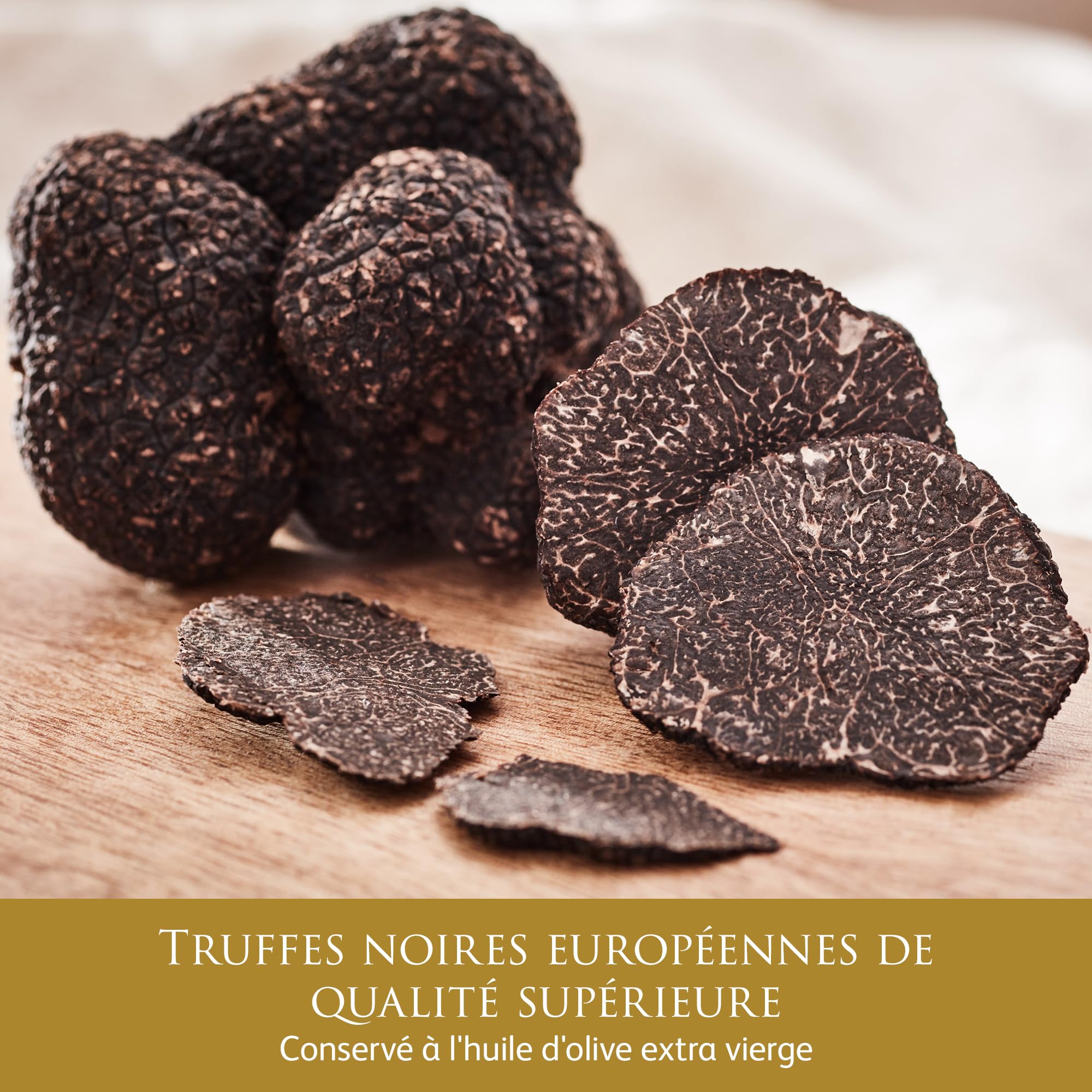 TruffleHunter - Tranches de Truffes Noires - Truffes Conservées dans de l'Huile d'Olive Extra Vierge - 80g