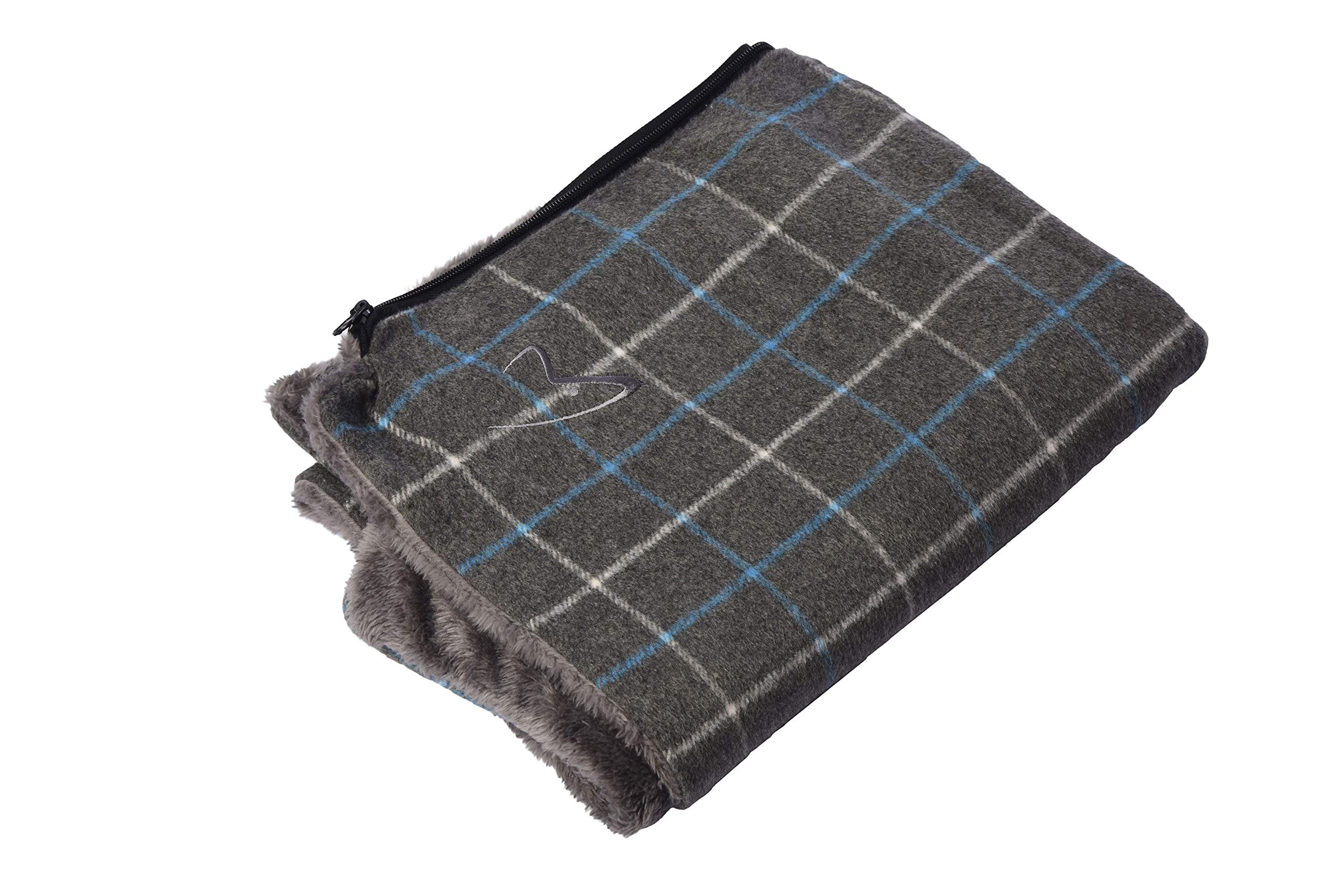 Gorpets Premium Comfy Cushion Cover Medium (61x86 cm) Grey Check, M Cover (Pack of 1)
