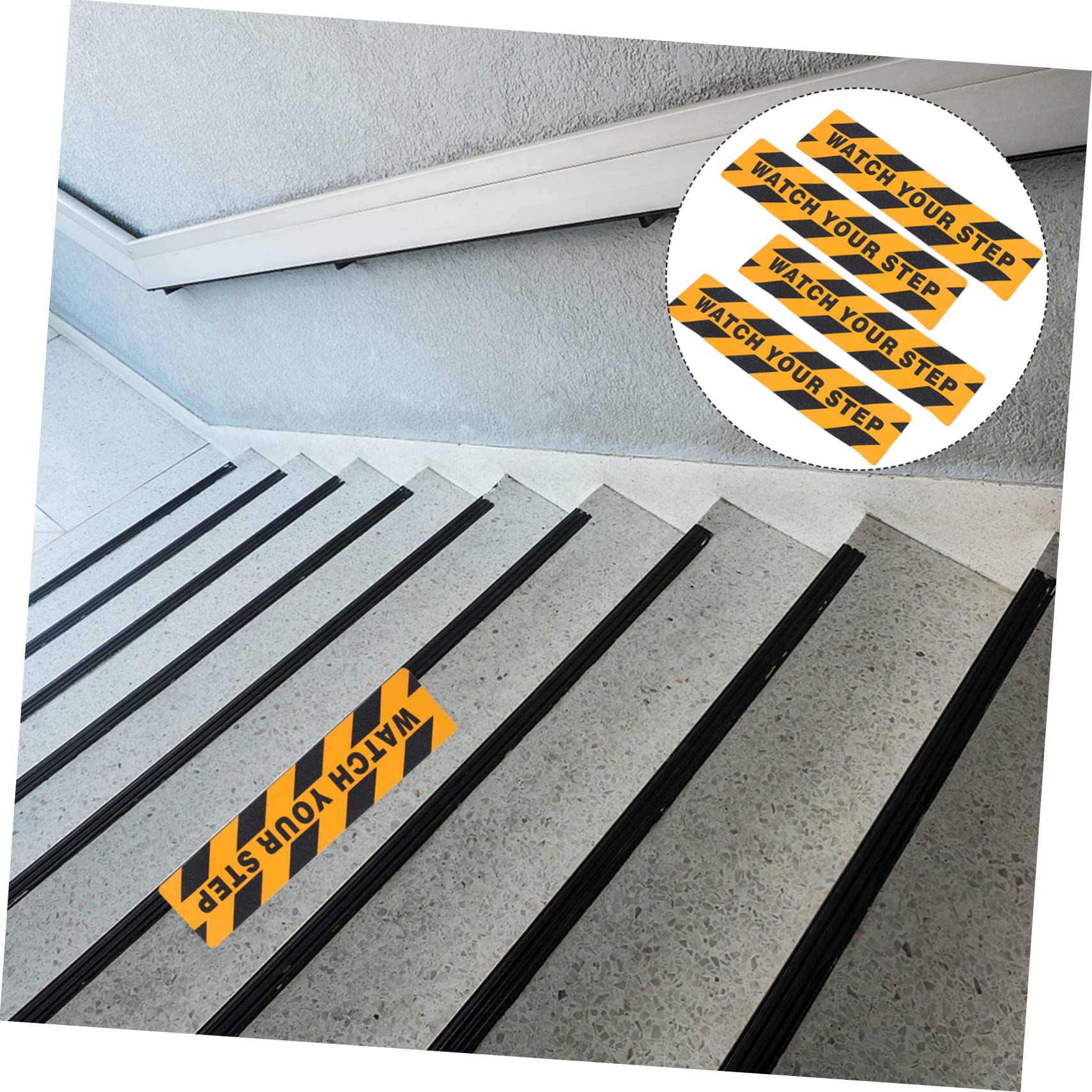 Zerodeko 2 Set Nastro Antiscivolo Adesivo Sticker Antiscivolo Per Scale E Caution Sticker Per Maggiore Sicurezza Ed Esterni 4 Pezzi*2