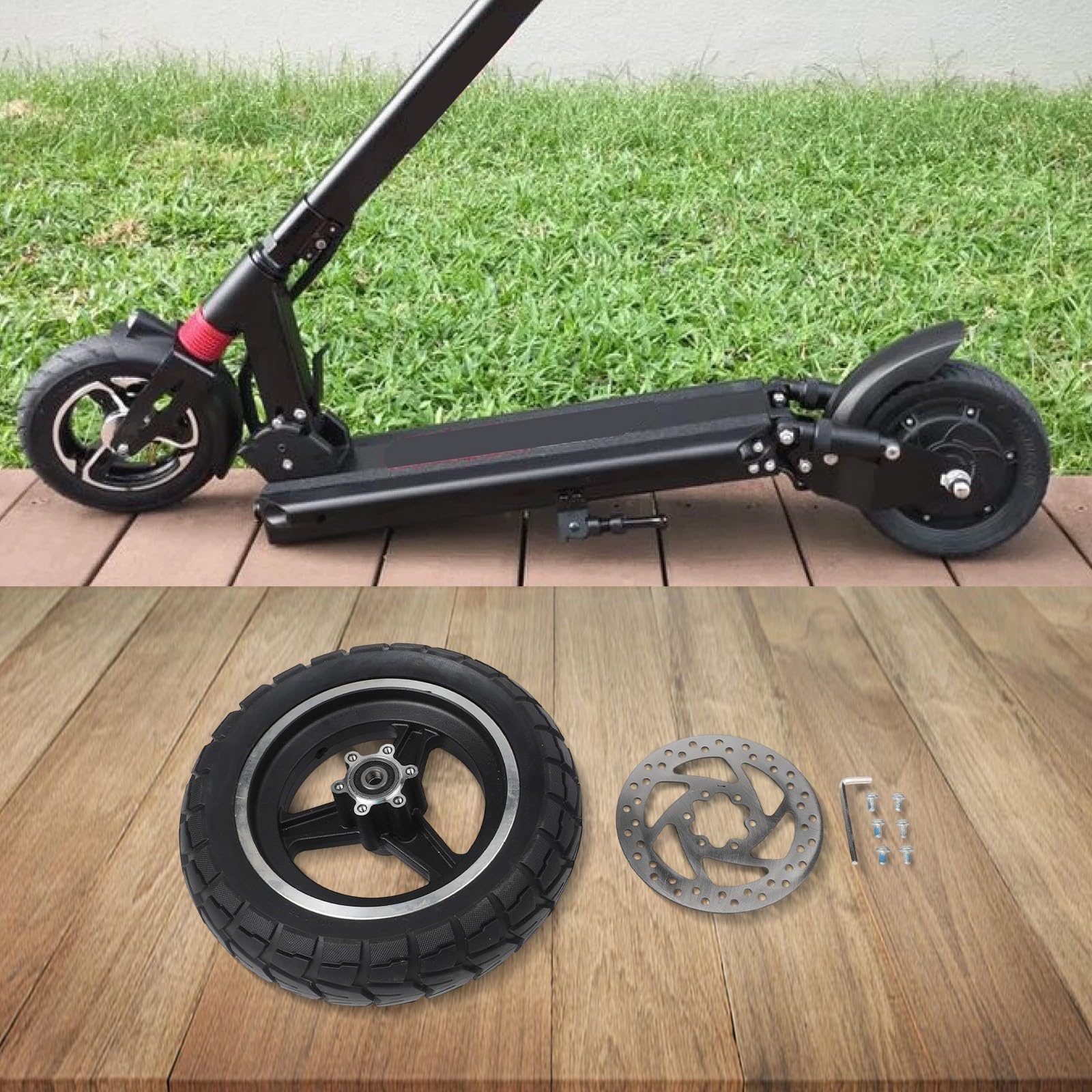 Pneu Tout-Terrain Solide 10 x 2,70-6,5 - Roue entière pour Scooter