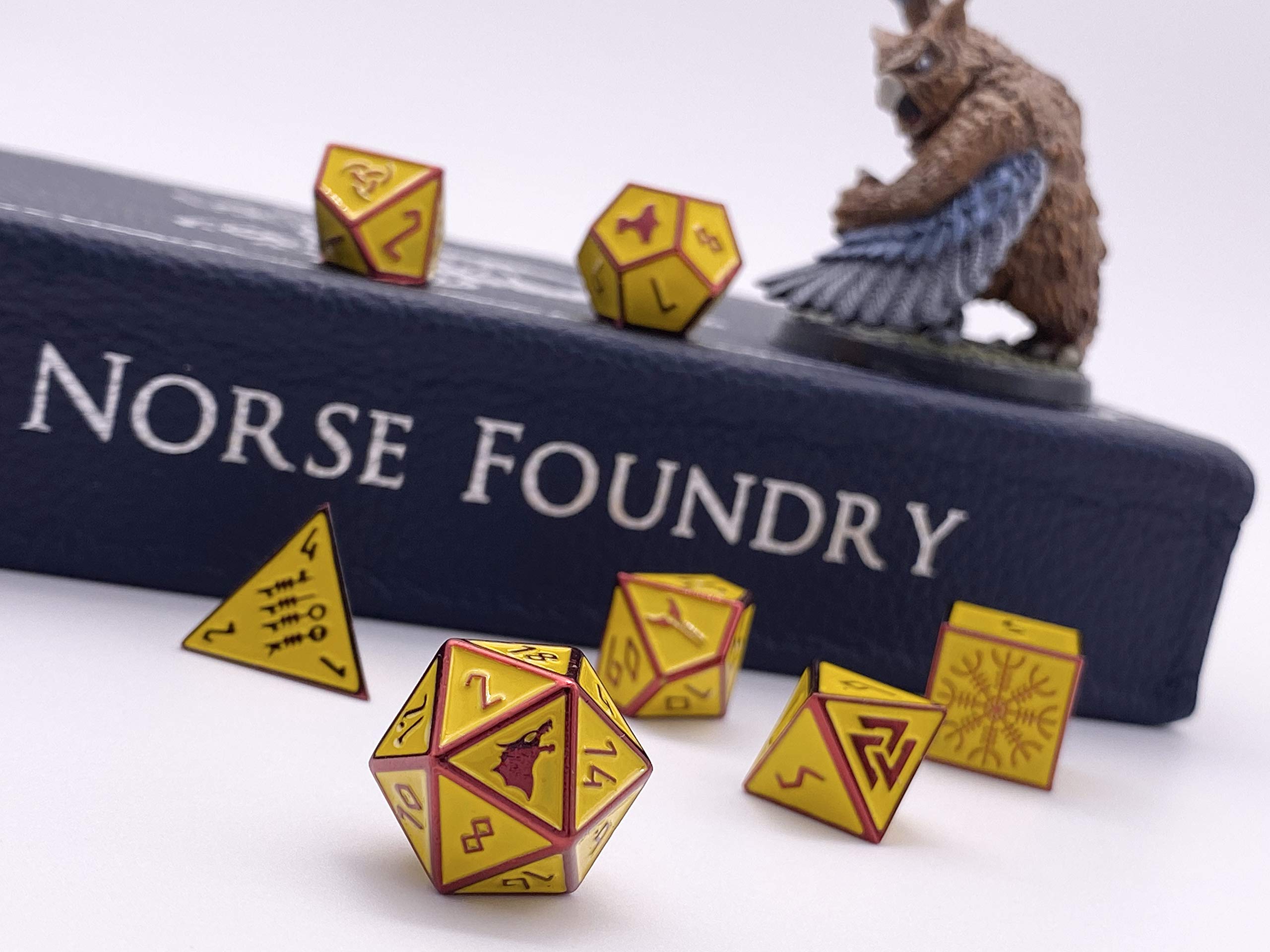 Buy Norse Foundry Set of 7 Sunburst Norse Series Full Metal Polyhedral ...