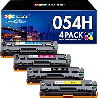 GPC Image Compatible Toner Cartridge Replacement for Canon 054 CRG-054 054H to use with Color ImageClass MF644Cdw LBP622Cdw MF642Cdw MF640C LBP620 Toner Printer (1 Black, 1 Cyan, 1 Magenta, 1 Yellow)