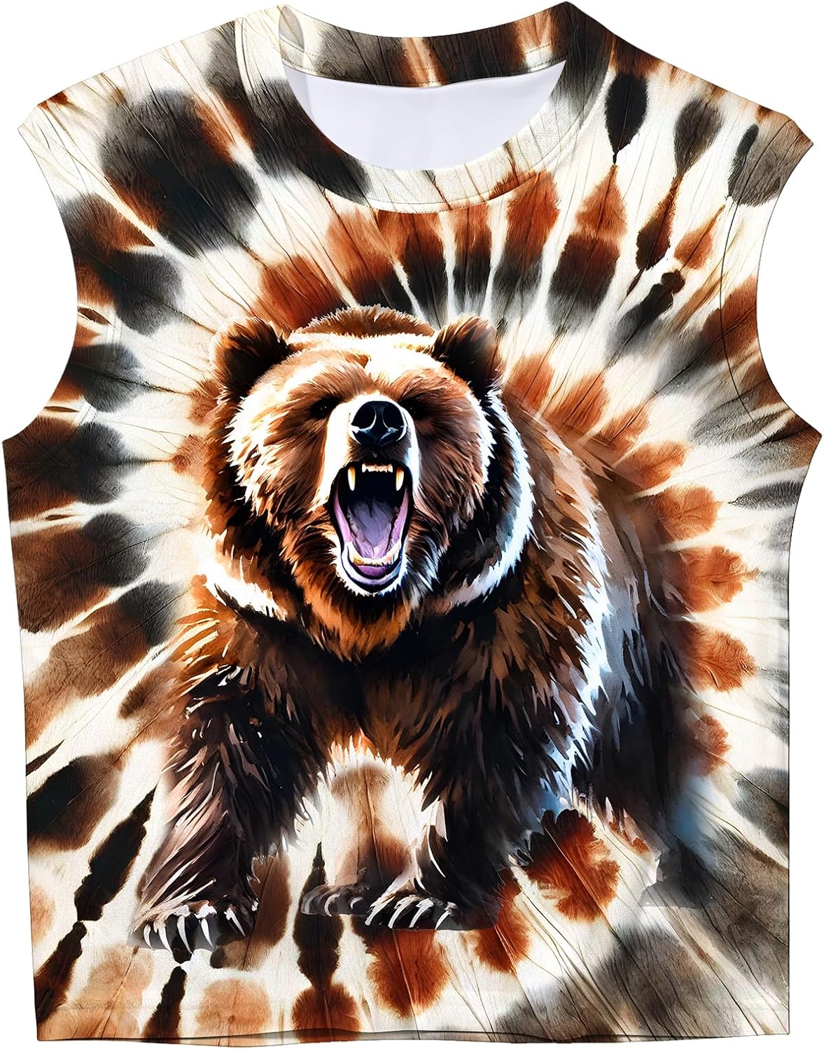 Kids Tie Dye Tank Tops for Boys Girls Sleeveless Summer Shirts Polyester Outfit Clothes Tees 6-14 Yeas