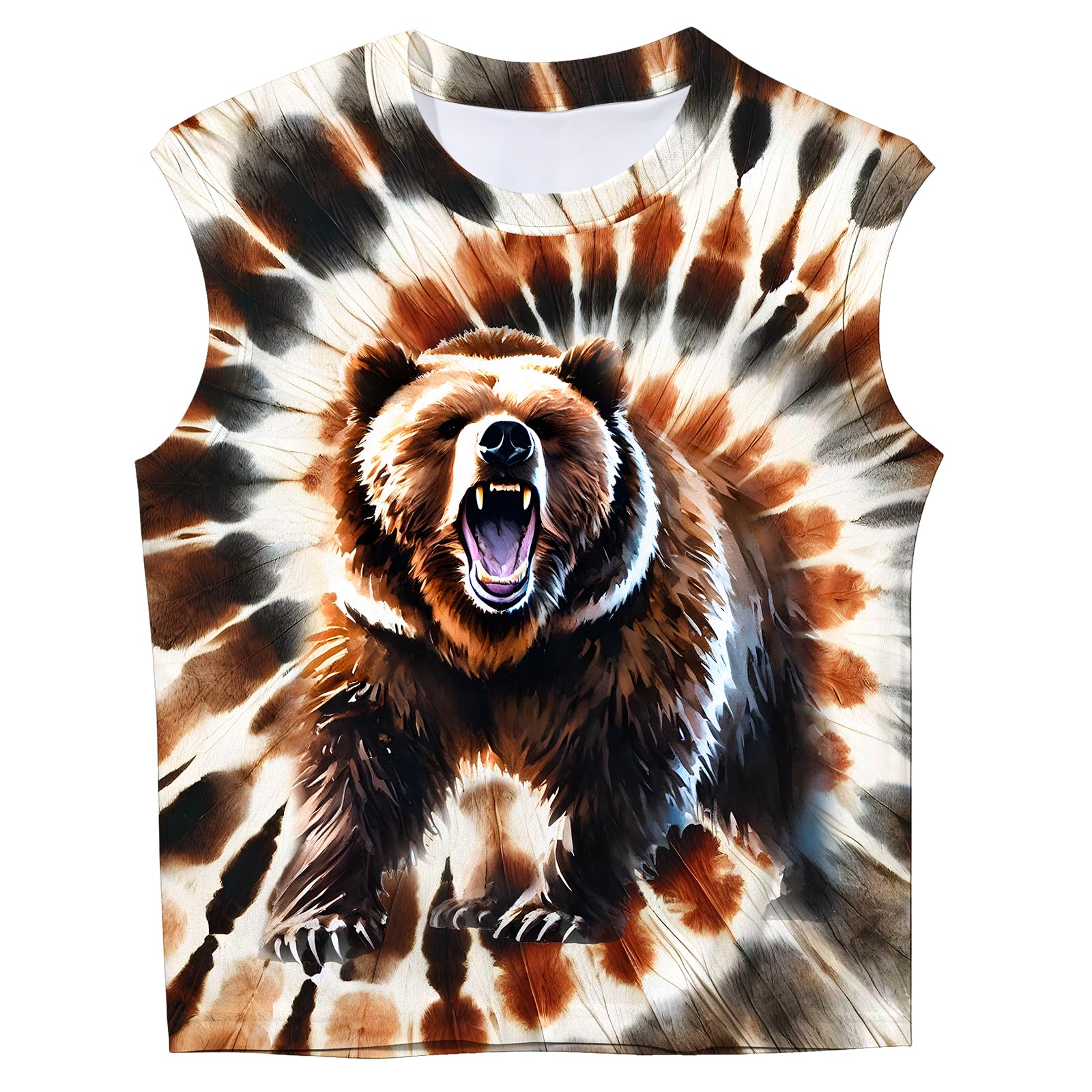 Kids Tie Dye Tank Top Sleeveless Summer Shirt 6-14 Years