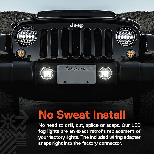 Miniatura 5 de TRUE MODS - Luces antiniebla LED de 4 pulgadas y 60 W de repuesto para Jeep Wrangler JK Unlimited JKU Sport S Rubicon Sahara parachoques delantero