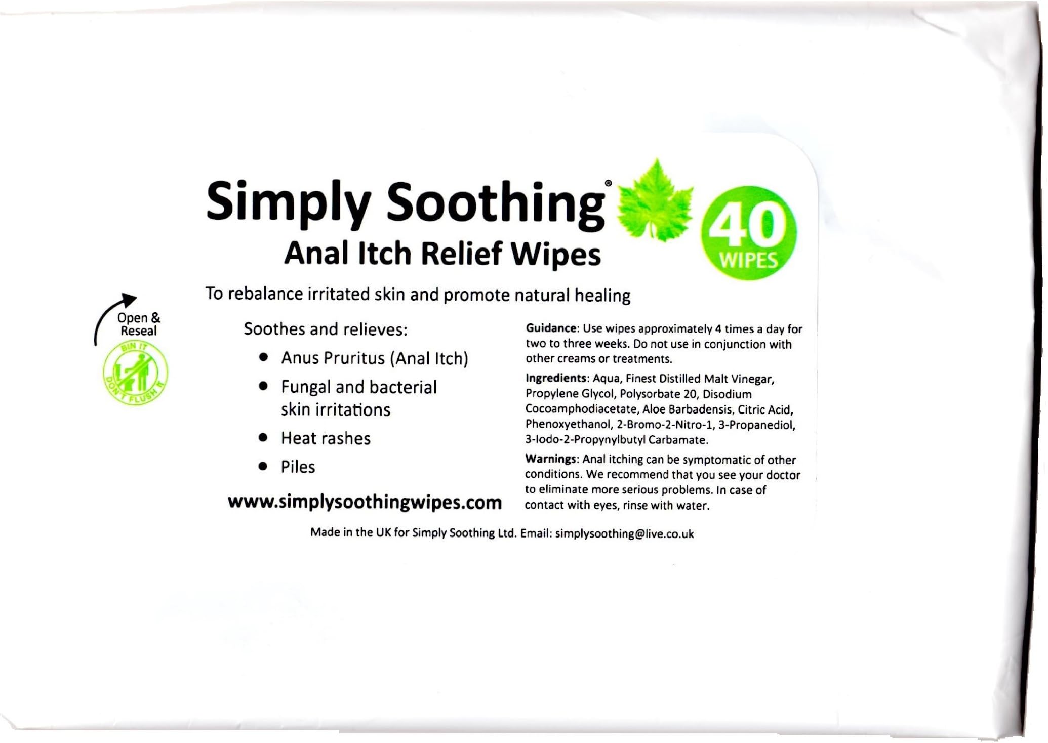 Simply Soothing Wipes (Two Pack)