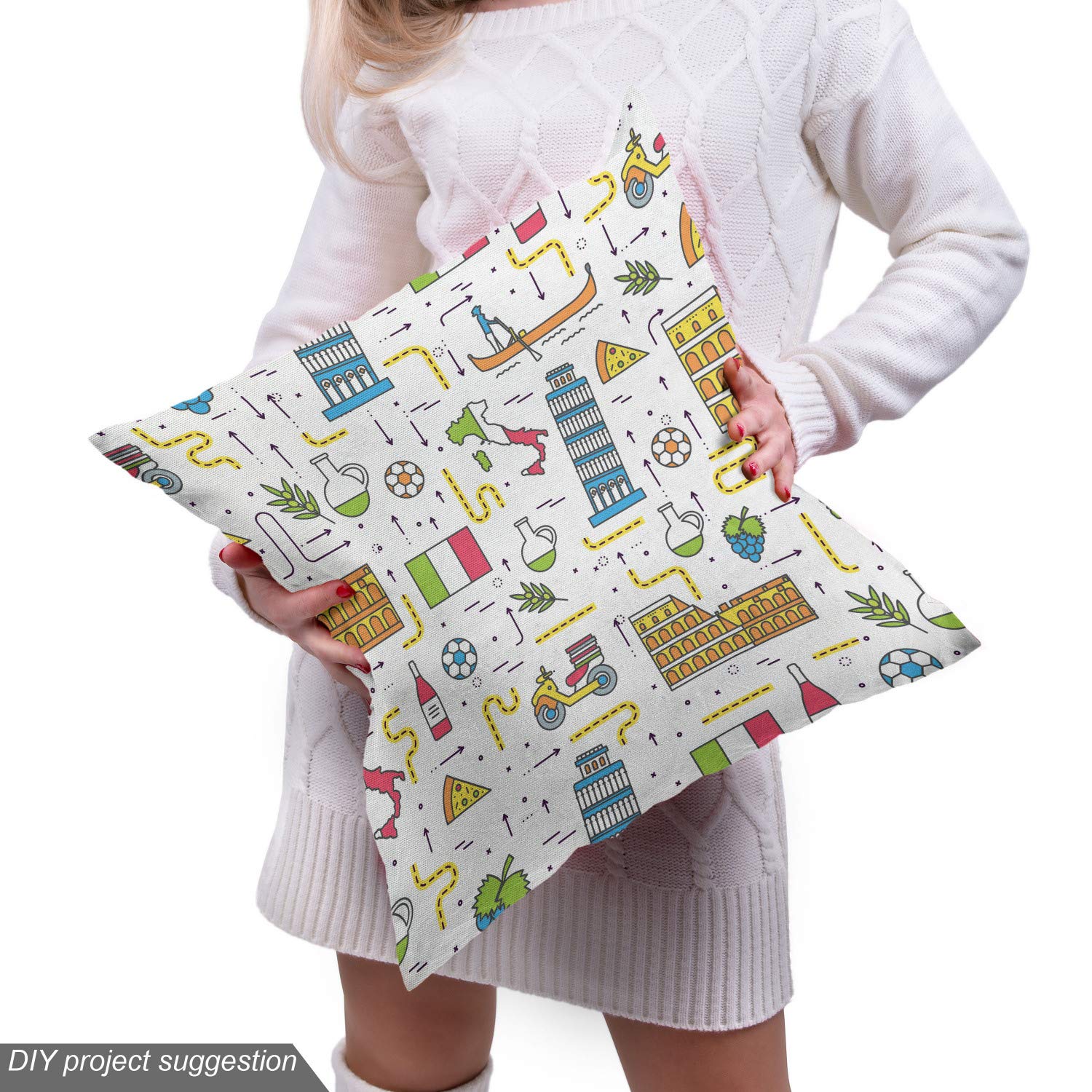 Tenda Americana Ambesonne Con Bandiera E Stemma – Pannello Decorativo Con Effetto Legno Invecchiato, Lavabile, 108x96 Cm, Multicolore