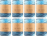 Vista 15 de Sensy Premium - Papel de rafia, 438 yardas, cinta de papel (late)
