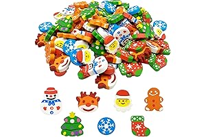 ZAKVOOR 50Pcs Large Christmas Pencil Erasers