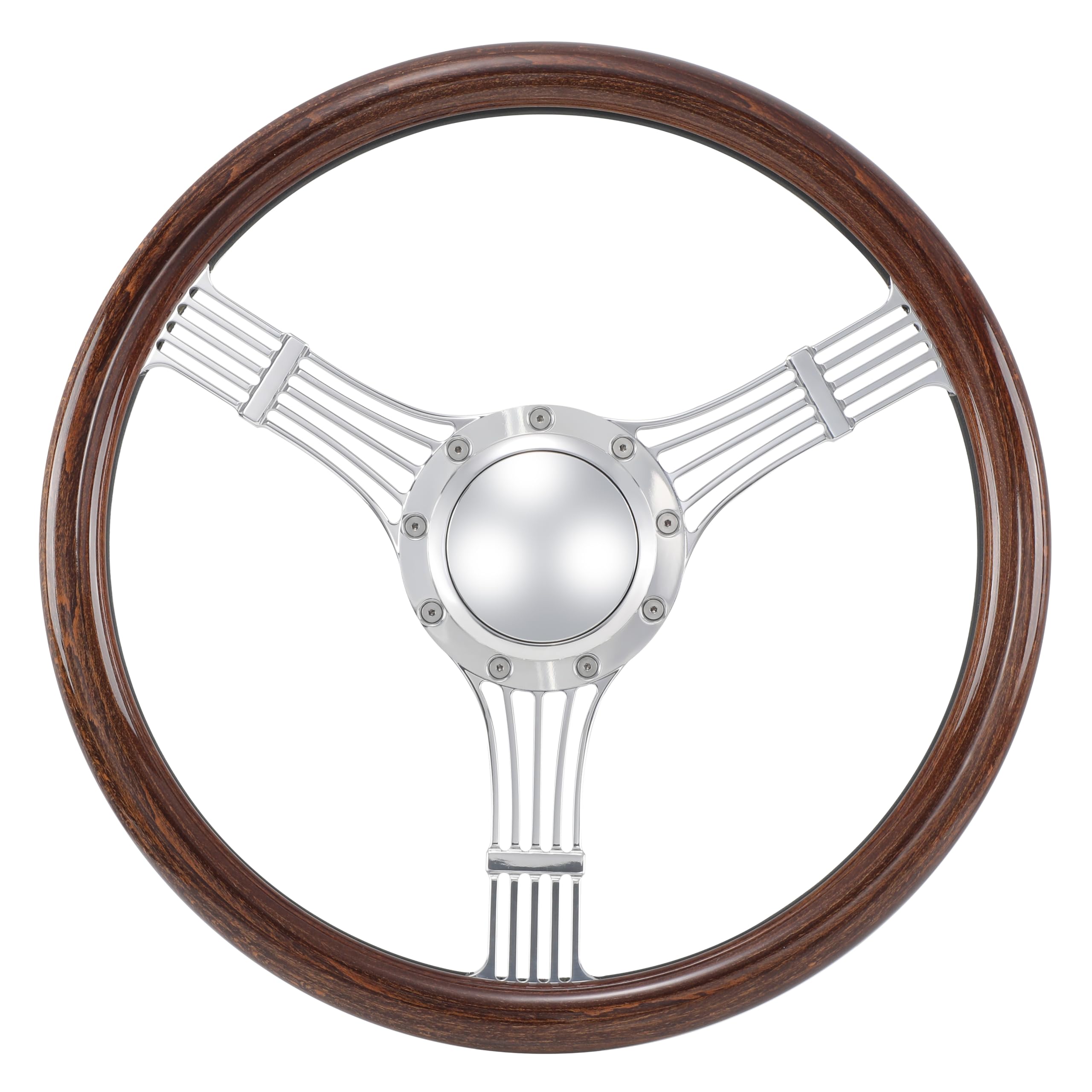 Amazon.com: Flashpower 15.5'' Billet Steering Wheel Walnut Wood
