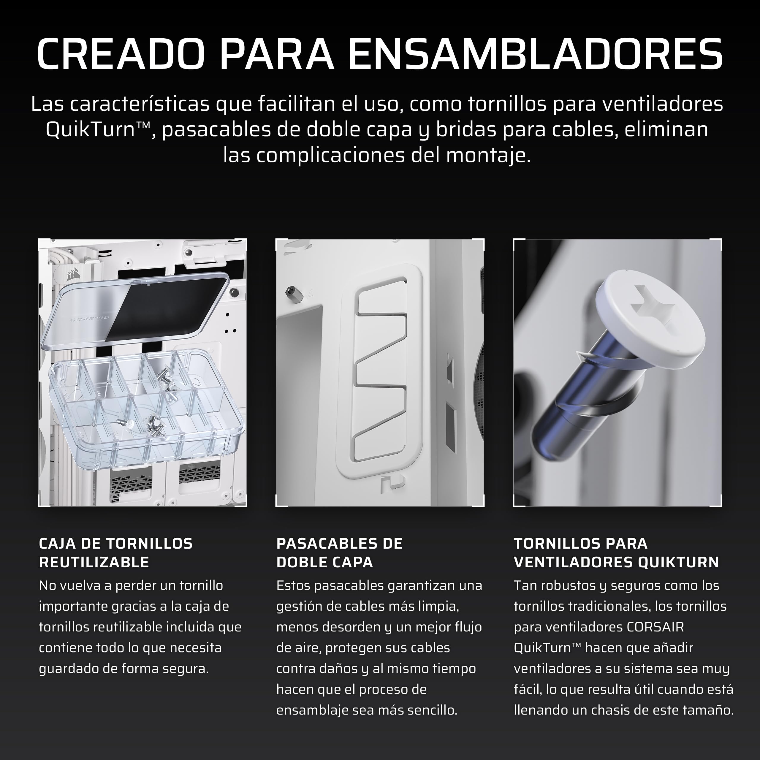 CORSAIR 5000T Caja Mid–Tower ATX para PC – Paneles de Flujo de Aire Frontales y en el Techo extraíbles, Interior Espacioso, ASUS BTF, MSI Project Zero, Gigabyte Project Stealth – Blanco