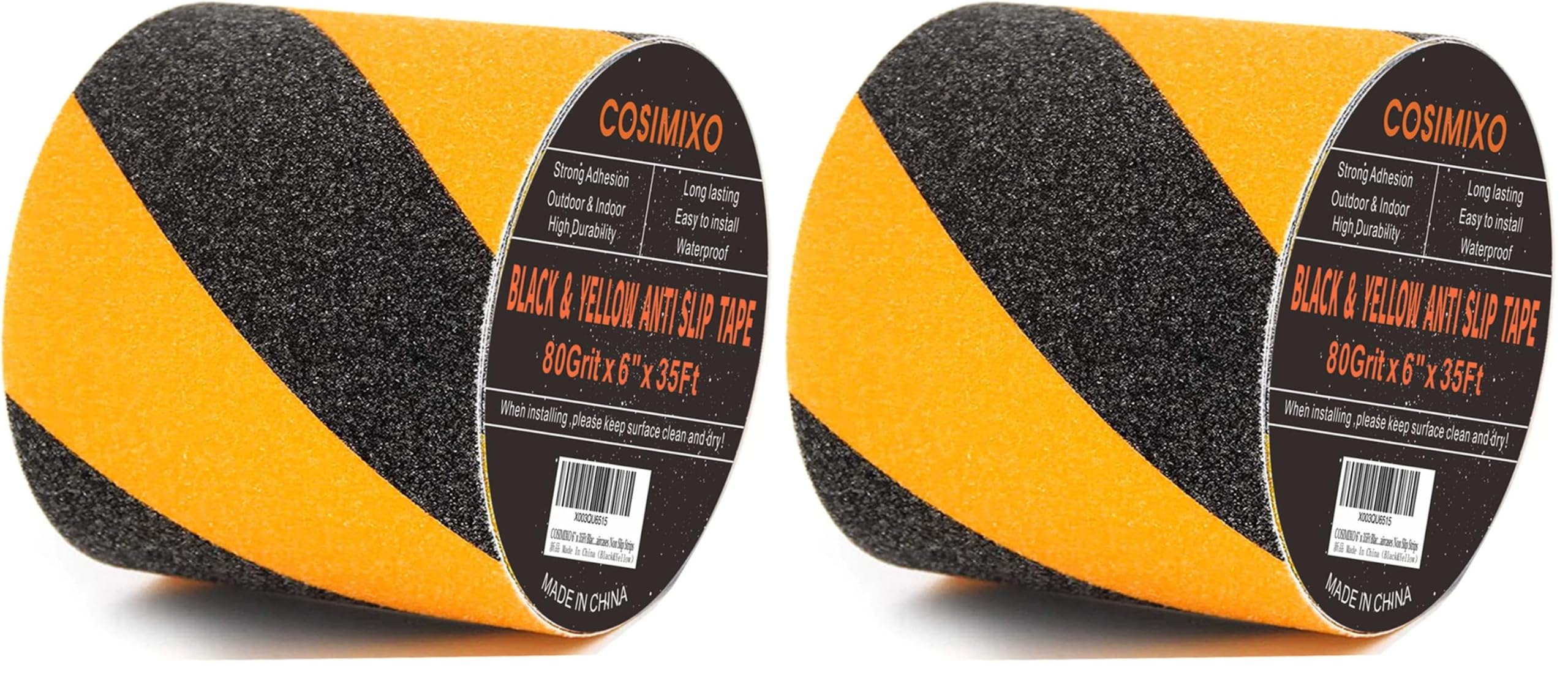 Black & Yellow Anti-Slip Tape - 4" x 35ft -8 Black & Yellow Anti-Slip Tape - 4" x 35ft -8