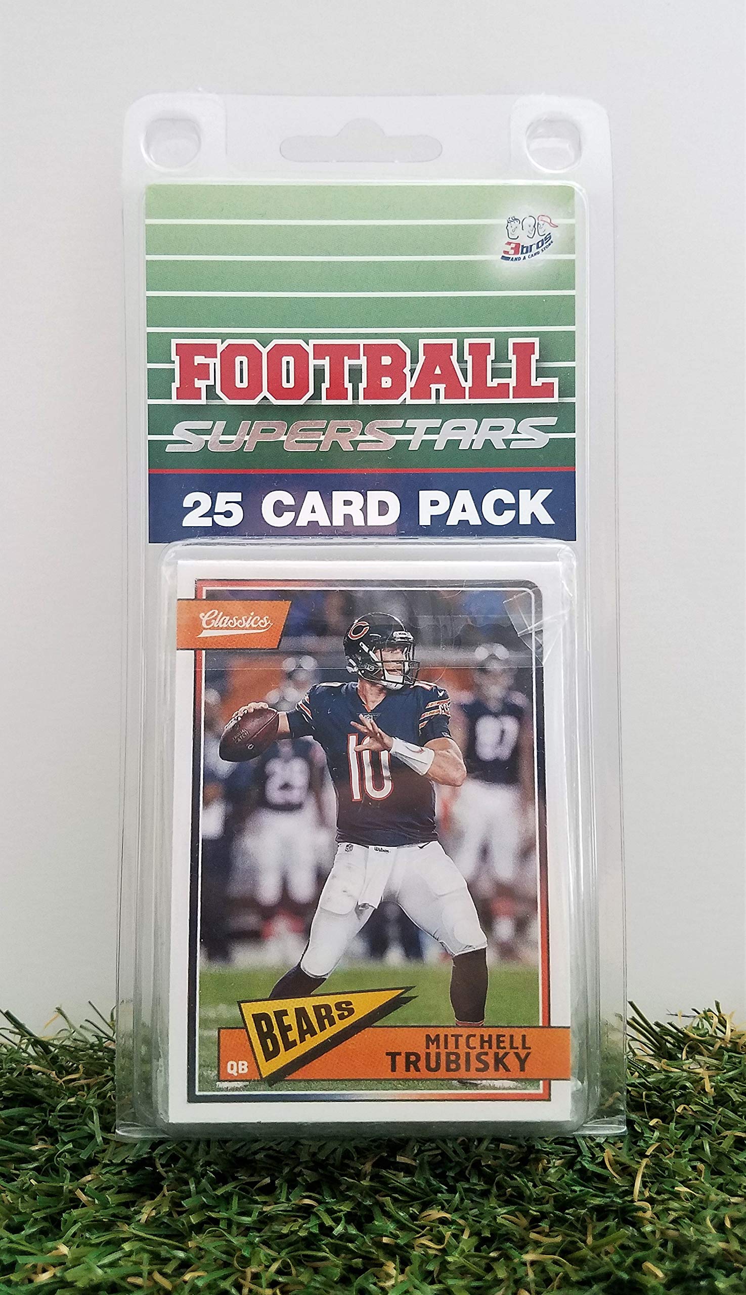 Chicago Bears- (10) Card Pack NFL Football Different Bear Superstars Starter Kit! Comes in Souvenir Case! Great Mix of Modern & Vintage Players for the Super Bears fan! By 3bros