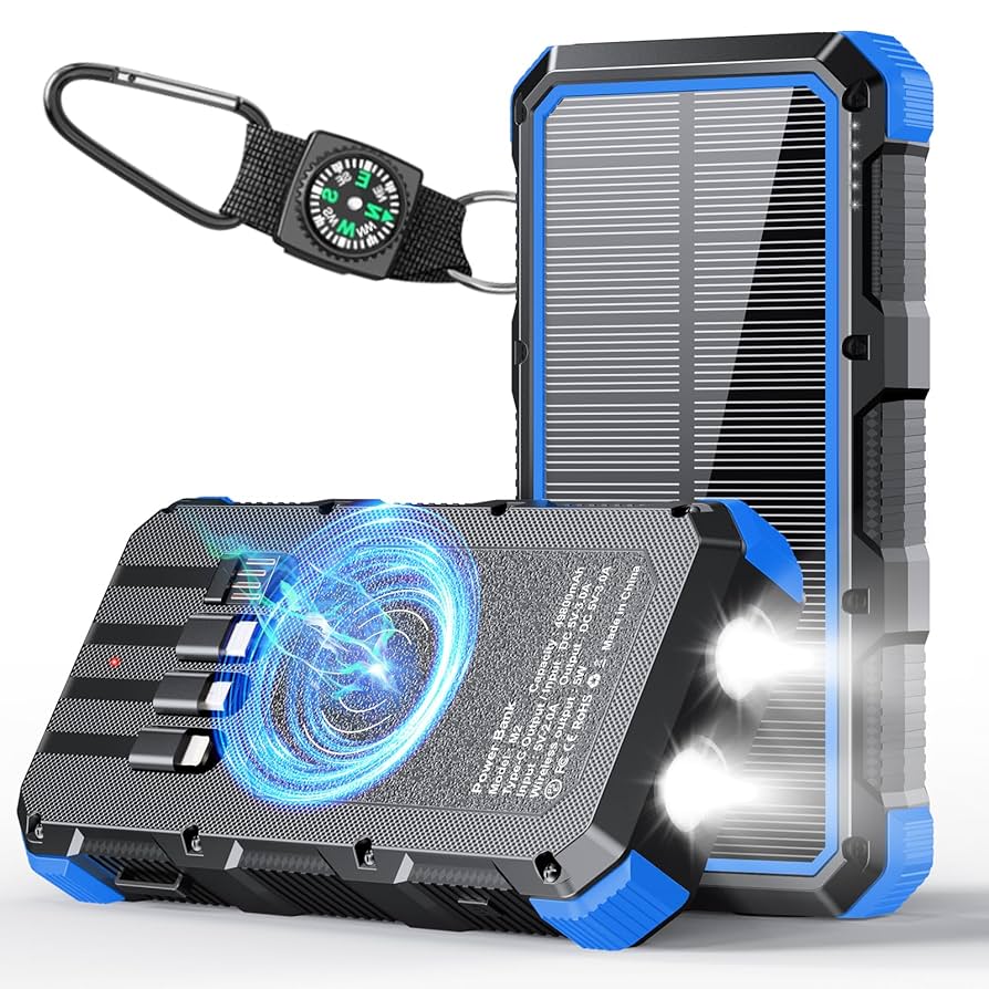 Amazon.com: Solar Charger Power Bank 49800mAh Wireless