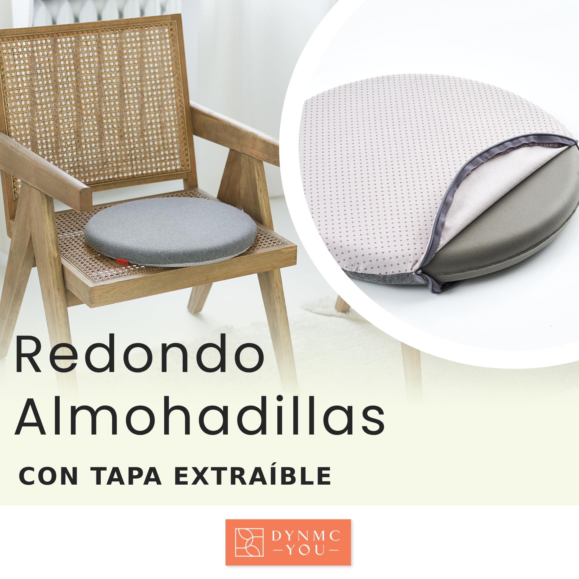 Cojin Outdoor para Silla Jardin & Balcón - Cojín Grueso Memory Foam 40x40 cm - Cómodo Antideslizante Estable - Pack de 2 o 4 Unidades Elegible - Comedor Cocina Salón Interior Casa Terraza - OEKO-TEX