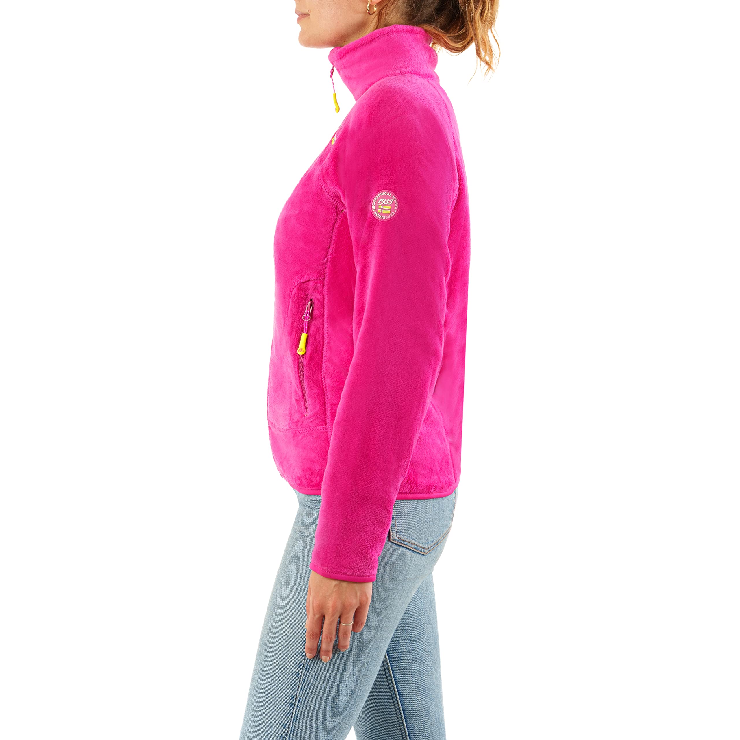 Geographical Norway Upaline Damen Leichte Fleecejacke, weich & warm, Outdoor Fleece, Freizeit, (Malabar XXL)